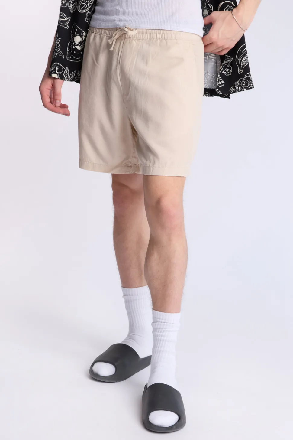 Arsenic Mens 7" Linen-Blend Shorts