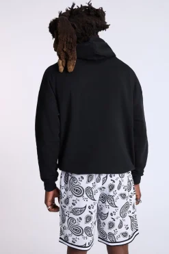 Arsenic Mens Allover Bandana Print Fleece Shorts