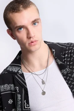 Arsenic Mens Bandana Print Button-Up