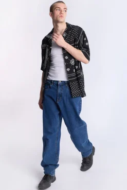 Arsenic Mens Bandana Print Button-Up