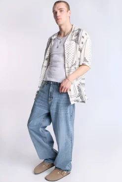Arsenic Mens Bandana Print Button-Up
