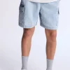 Arsenic Mens Denim Cargo Shorts