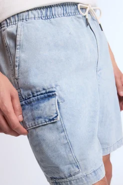 Arsenic Mens Denim Cargo Shorts