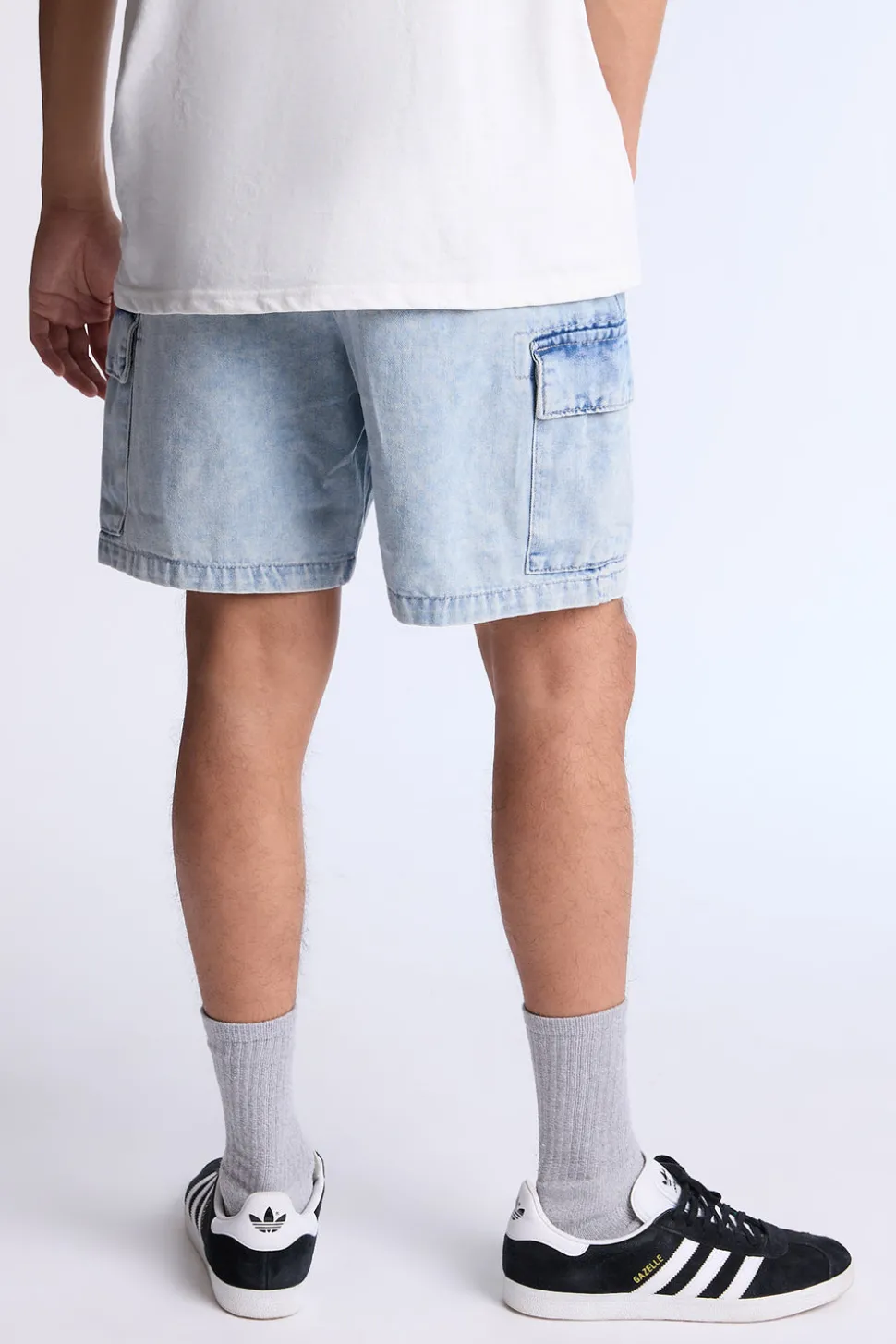 Arsenic Mens Denim Cargo Shorts