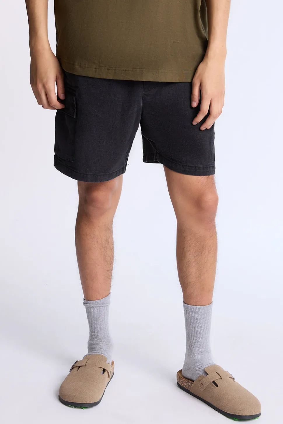 Arsenic Mens Denim Cargo Shorts