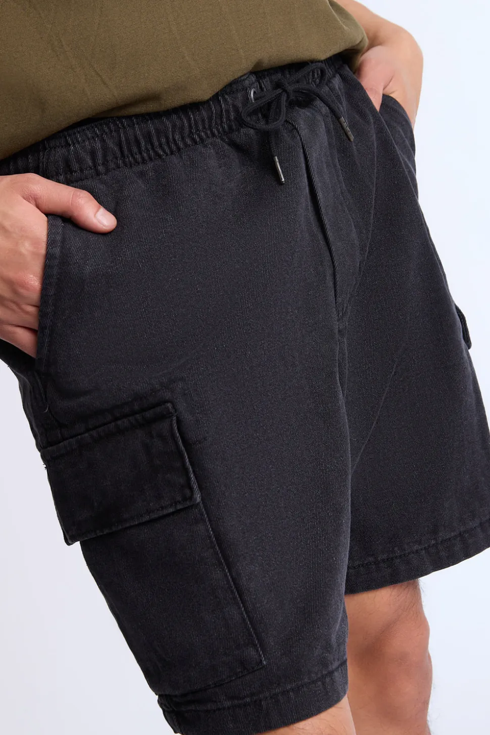 Arsenic Mens Denim Cargo Shorts