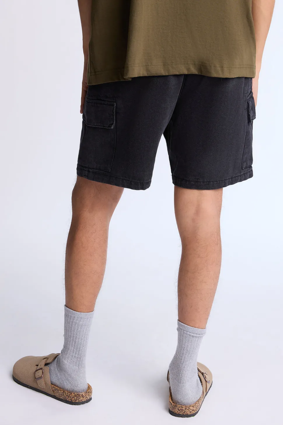 Arsenic Mens Denim Cargo Shorts
