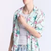 Arsenic Mens Flamingo Print Button-Up