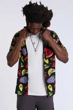 Arsenic Mens Fruit Skulls Button-Up