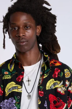 Arsenic Mens Fruit Skulls Button-Up