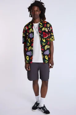 Arsenic Mens Fruit Skulls Button-Up