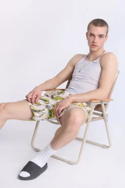 Arsenic Mens Graphic Beach Shorts