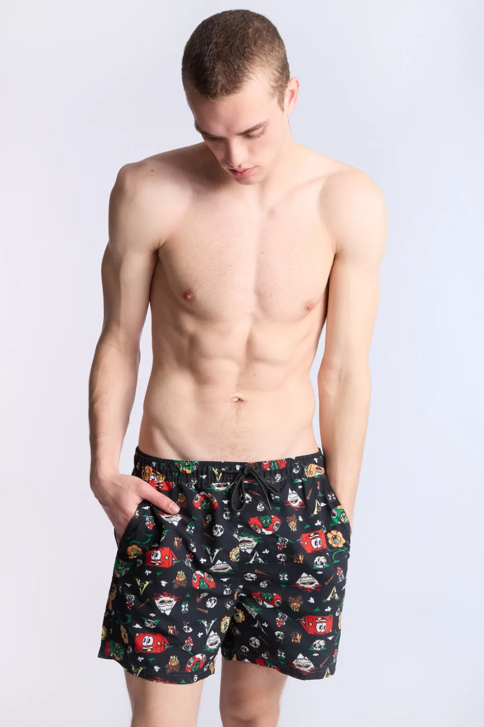 Arsenic Mens Graphic Beach Shorts