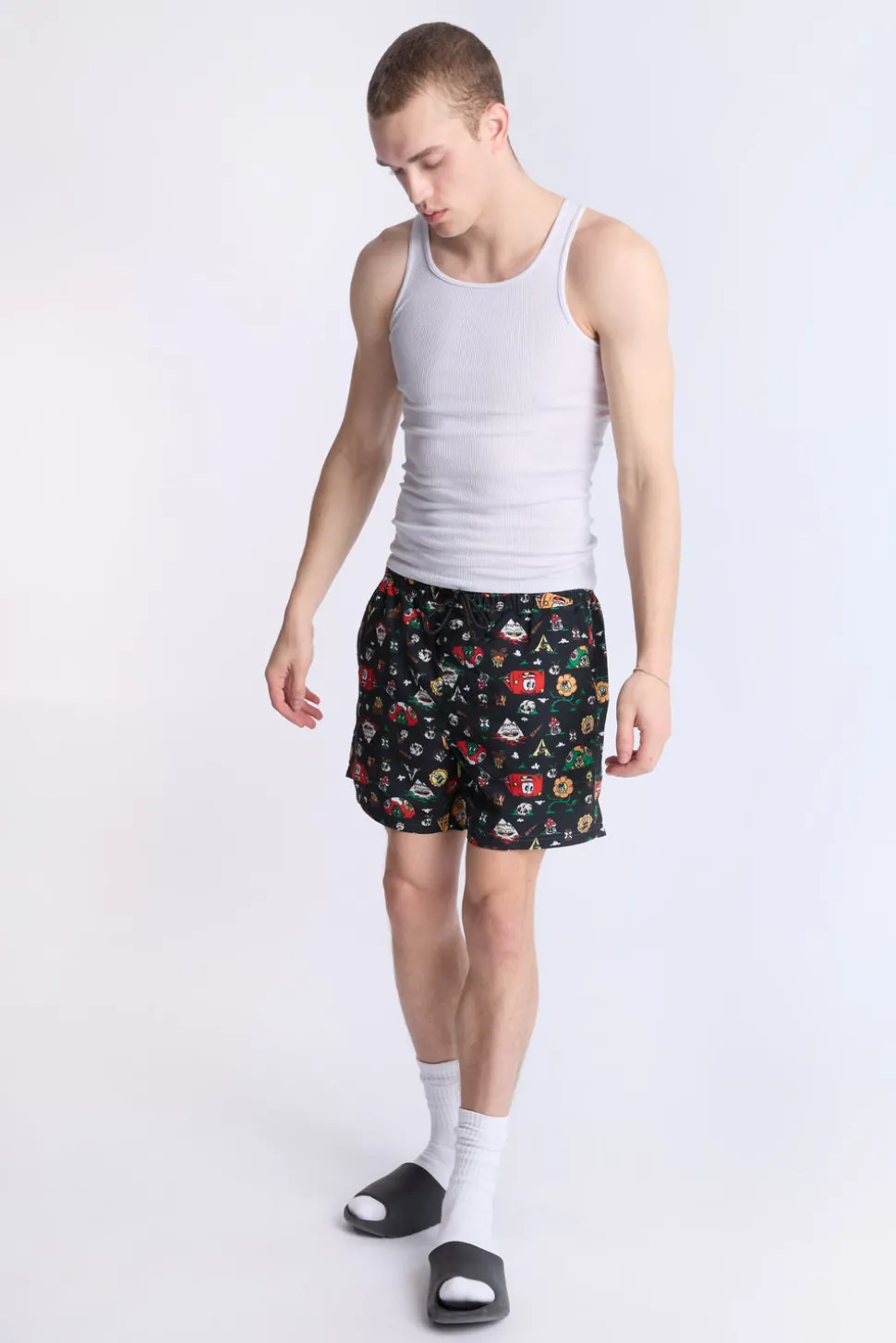 Arsenic Mens Graphic Beach Shorts