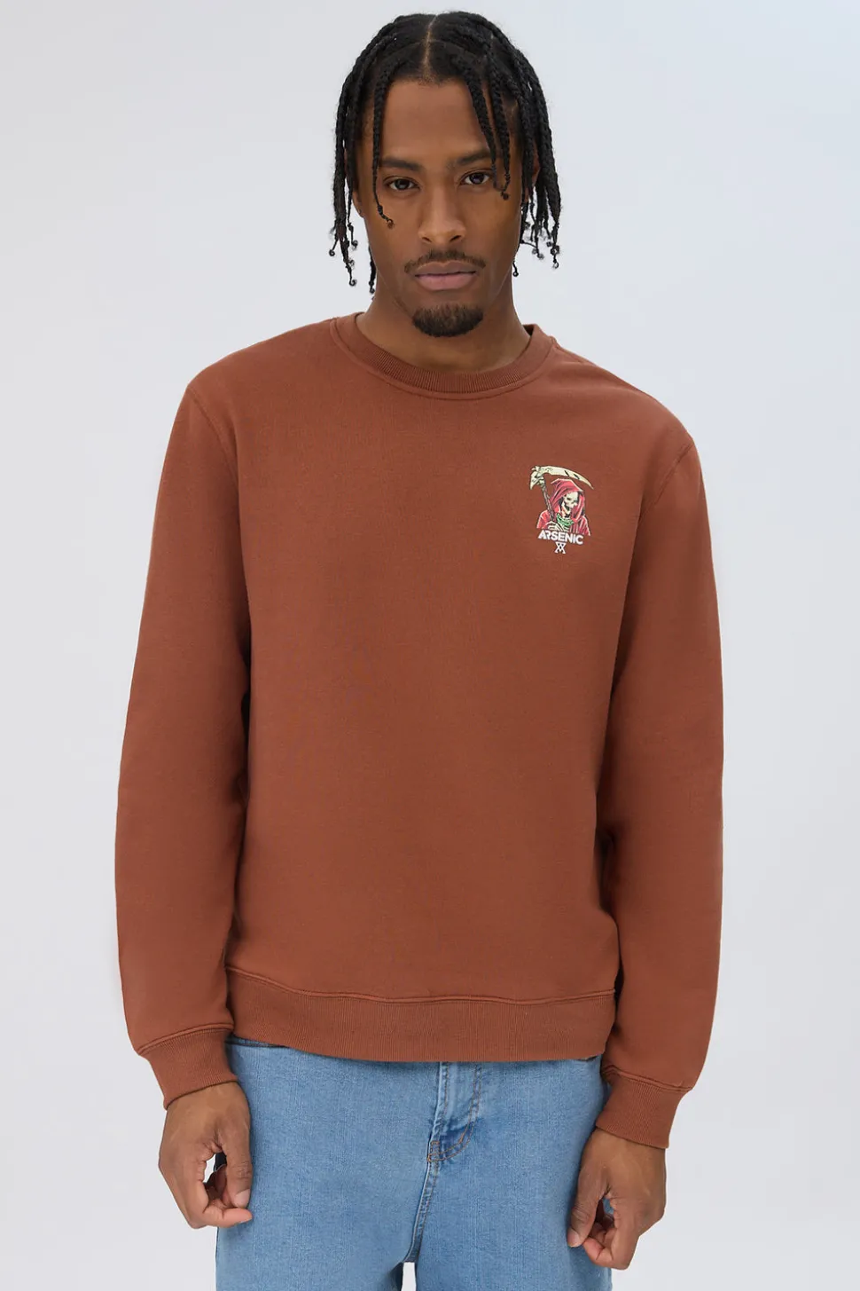 Arsenic Mens Graphic Crewneck Sweatshirt