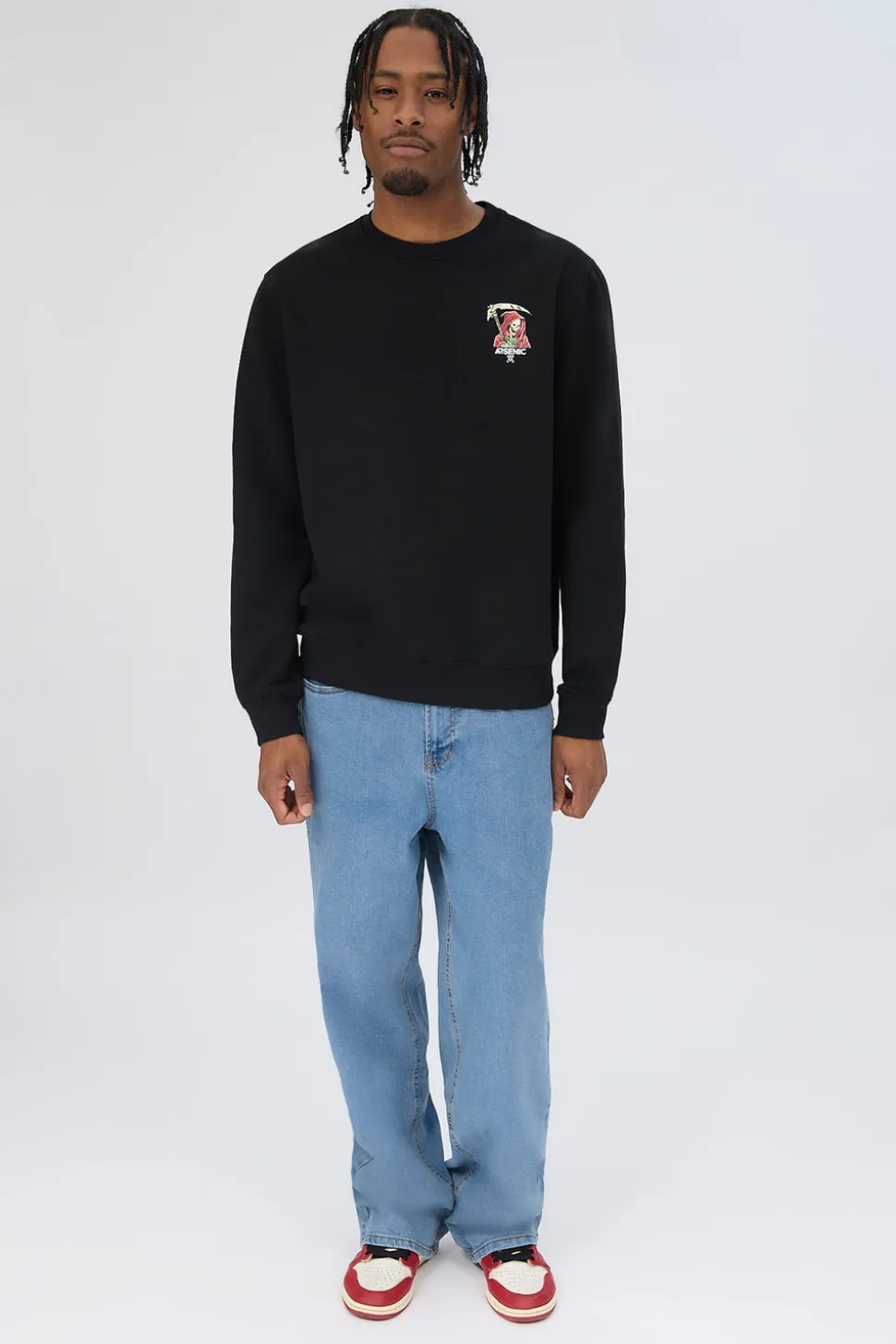 Arsenic Mens Graphic Crewneck Sweatshirt