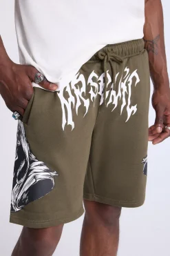 Arsenic Mens Logo Print Shorts