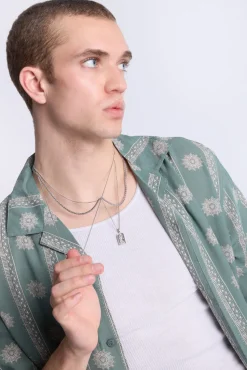 Arsenic Mens Medallion Print Button-Up