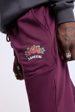 Arsenic Mens Rose Graphic Fleece Jogger