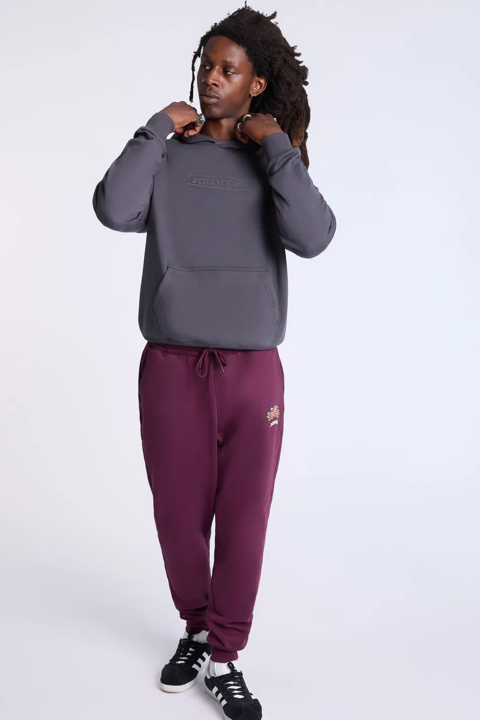 Arsenic Mens Rose Graphic Fleece Jogger