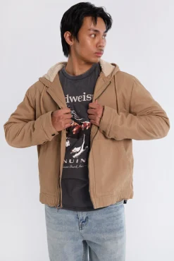 Arsenic Mens Sherpa Lined Twill Jacket