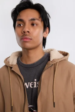Arsenic Mens Sherpa Lined Twill Jacket