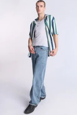 Arsenic Mens Striped Button-Up