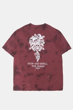 Arsenic Mens Tie-Dye Skull Bouquet T-Shirt