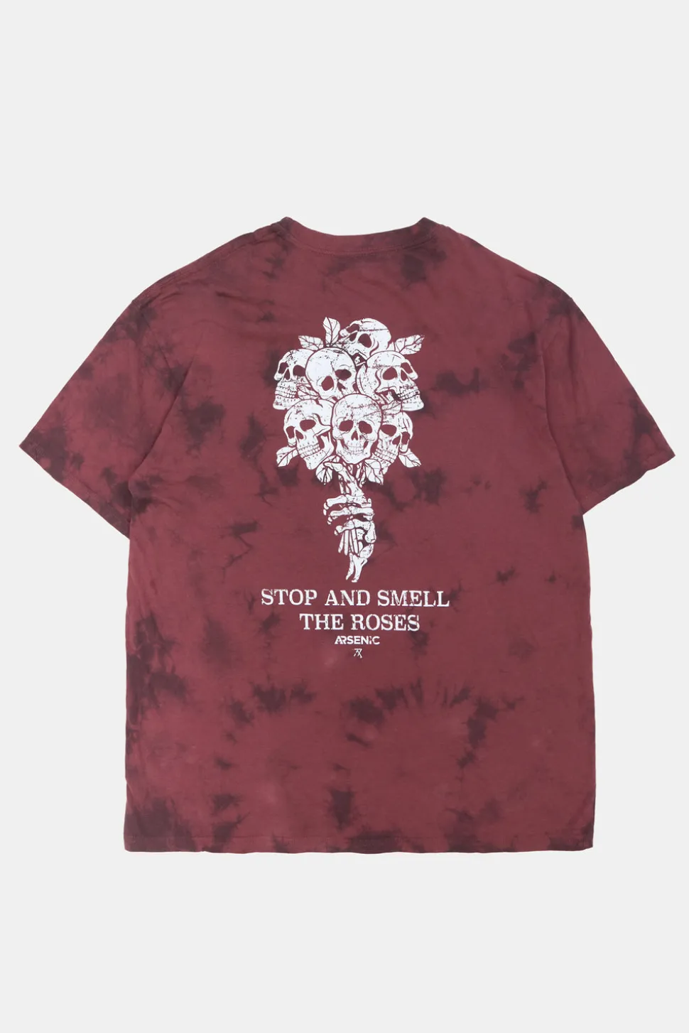 Arsenic Mens Tie-Dye Skull Bouquet T-Shirt