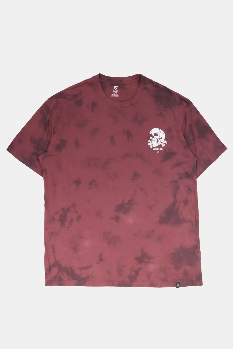Arsenic Mens Tie-Dye Skull Bouquet T-Shirt
