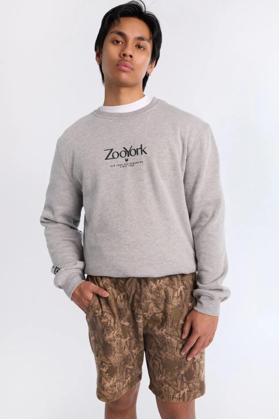 Arsenic Mens Tree Camo Fleece Shorts