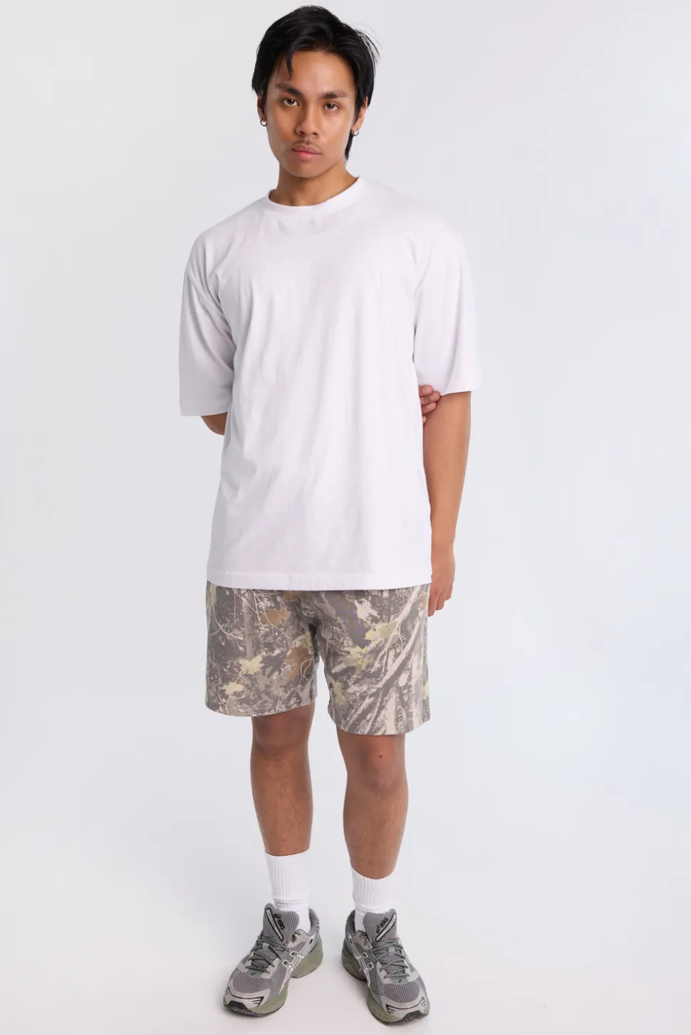 Arsenic Mens Tree Camo Fleece Shorts