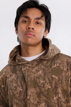 Arsenic Mens Tree Camo Oversized Hoodie