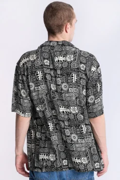 Arsenic Mens Tribal Print Button-Up