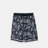 Arsenic Youth Allover Bandana Print Fleece Shorts