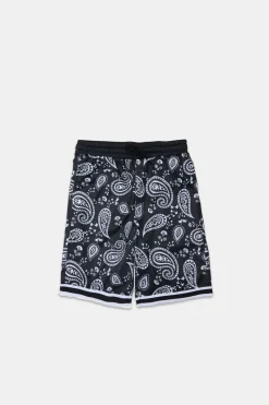 Arsenic Youth Allover Bandana Print Fleece Shorts