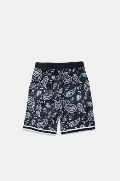 Arsenic Youth Allover Bandana Print Fleece Shorts