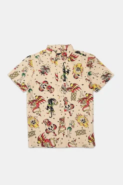 Arsenic Youth Allover Print Button-Up