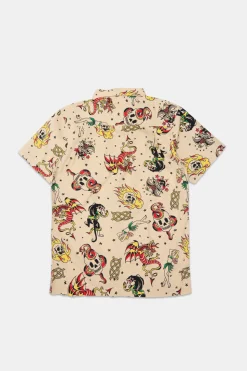 Arsenic Youth Allover Print Button-Up