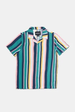 Arsenic Youth Vertical Stripes Button-Up