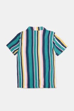 Arsenic Youth Vertical Stripes Button-Up
