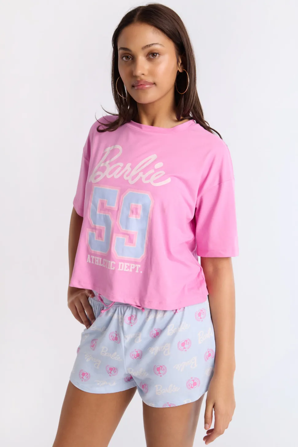 Barbie 2-Piece Pajama Tee & Shorts Set