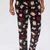 Betty Boop Printed Plush Pajama Bottoms