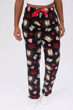 Betty Boop Printed Plush Pajama Bottoms
