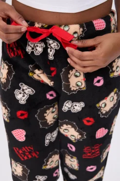 Betty Boop Printed Plush Pajama Bottoms