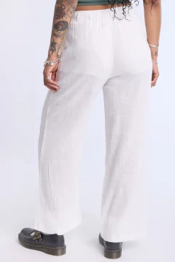 Cotton Gauze Wide Leg Pant