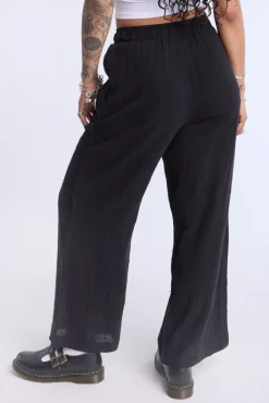 Cotton Gauze Wide Leg Pant