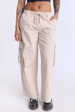 Cotton Wide Leg Cargo Pant
