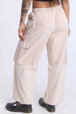 Cotton Wide Leg Cargo Pant