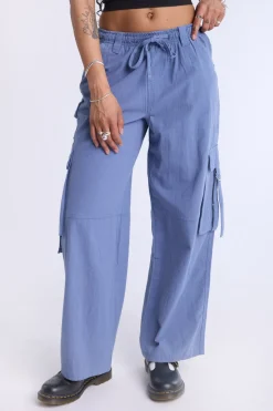 Cotton Wide Leg Cargo Pant